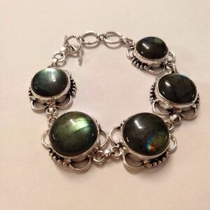 Labradorite bracelet 925 made in India